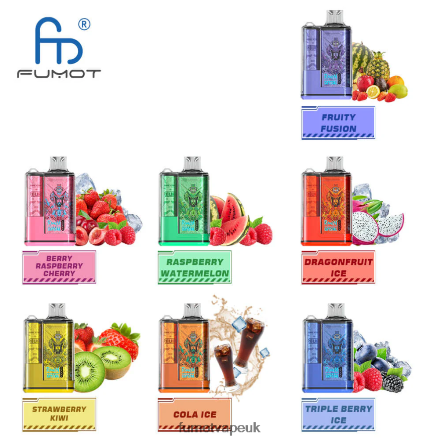 Fumot Crystal 20ML 12000 Disposable Vape Box (1 Piece) N2LF8N283 - Fumot Vape Online Shop Strawberry Watermelon