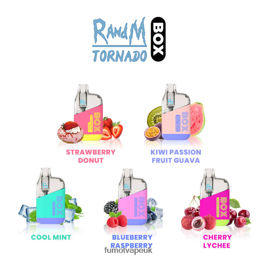 Fumot Tornado Box 10000 Disposable Vape Pod - 20ML (1 Piece) N2LF8N345 - Fumot Discount Code Grape Ice