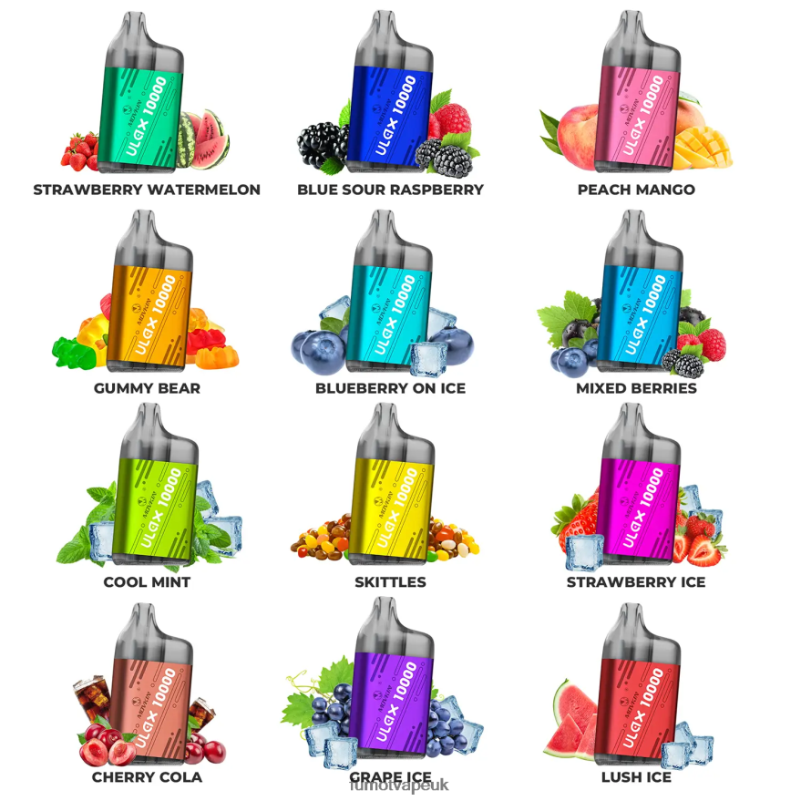 Fumot Movkin Ulax 10000 Disposable Vape Pod - 12ML (1 Piece) N2LF8N314 - Fumot Vape Shop Strawberry Ice