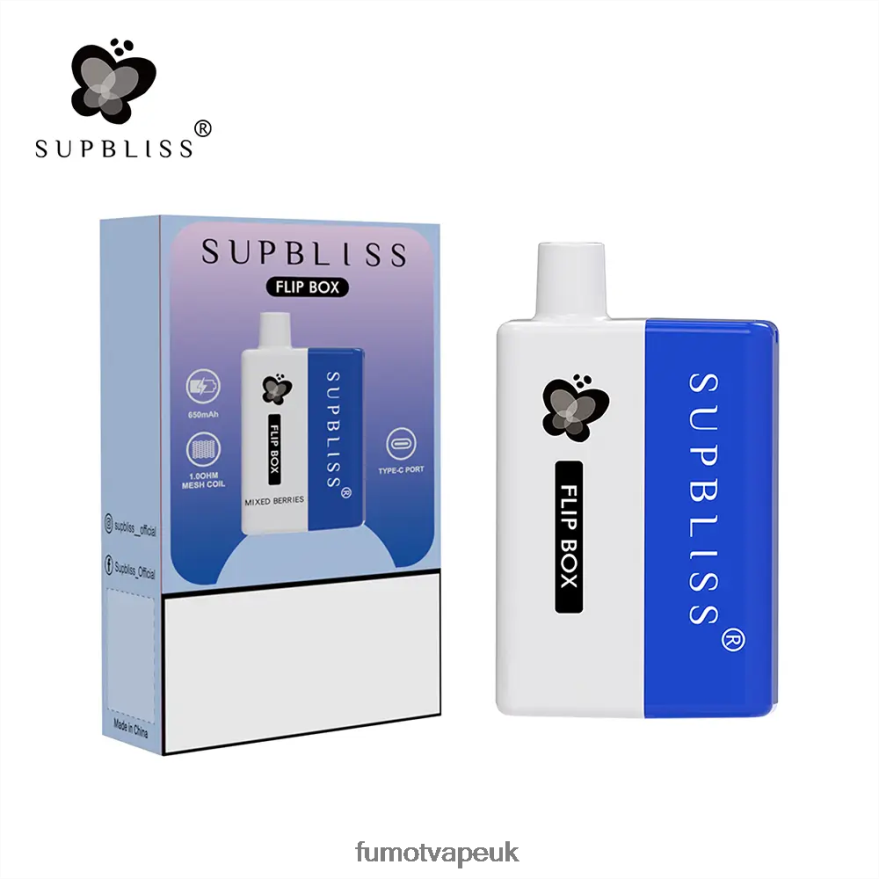 Fumot Supbliss Flip Box 6000 Replaceable Vape Kit - 10ML (1 Piece) N2LF8N337 - Fumot Vape Price Kiwi Passion Fruit
