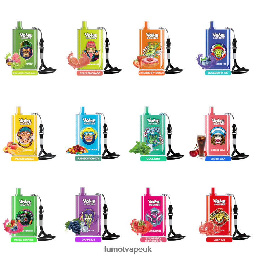 Fumot Vome Monster 10000 Disposable Vape Pod Device - 20ML (1 Piece) N2LF8N431 - Fumot Vape UK Lush Ice
