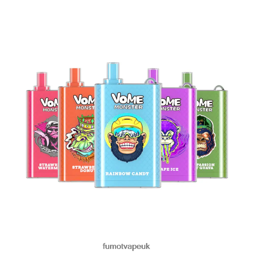 Fumot Vome Monster 10000 Disposable Vape Pod Device - 20ML (1 Piece) N2LF8N436 - Fumot Vape Sale Strawberry Donut