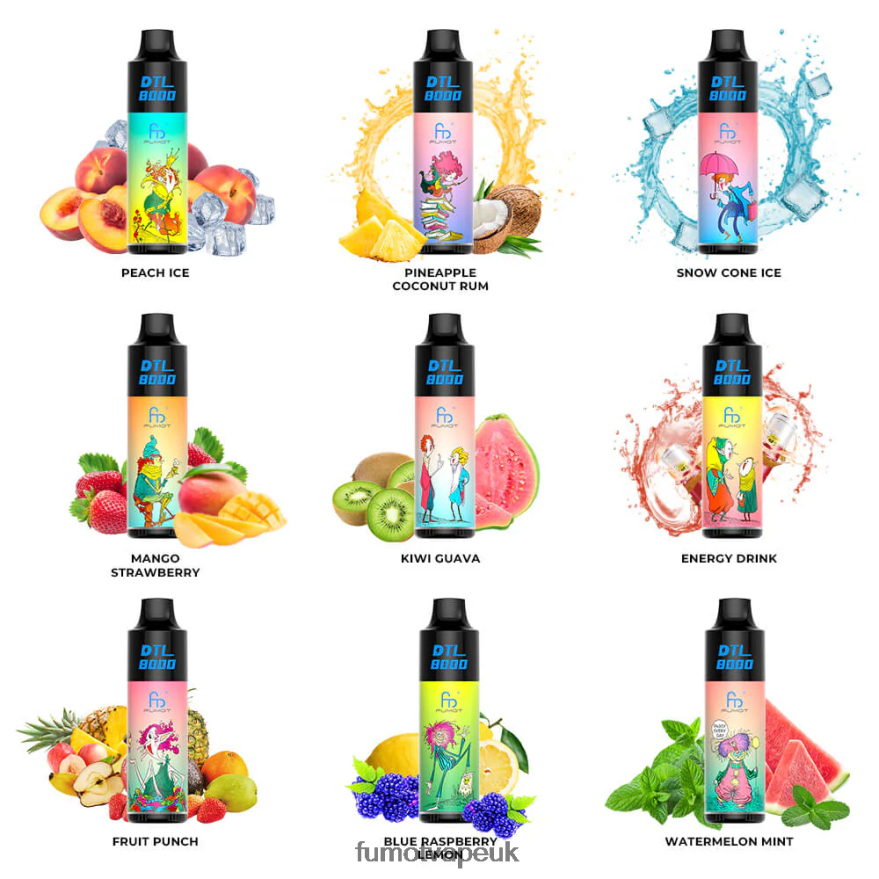 Fumot DTL 8000 Disposable Vape Pen - 16ML (1 Piece) N2LF8N416 - Fumot Vape Sale Blueberry Mint
