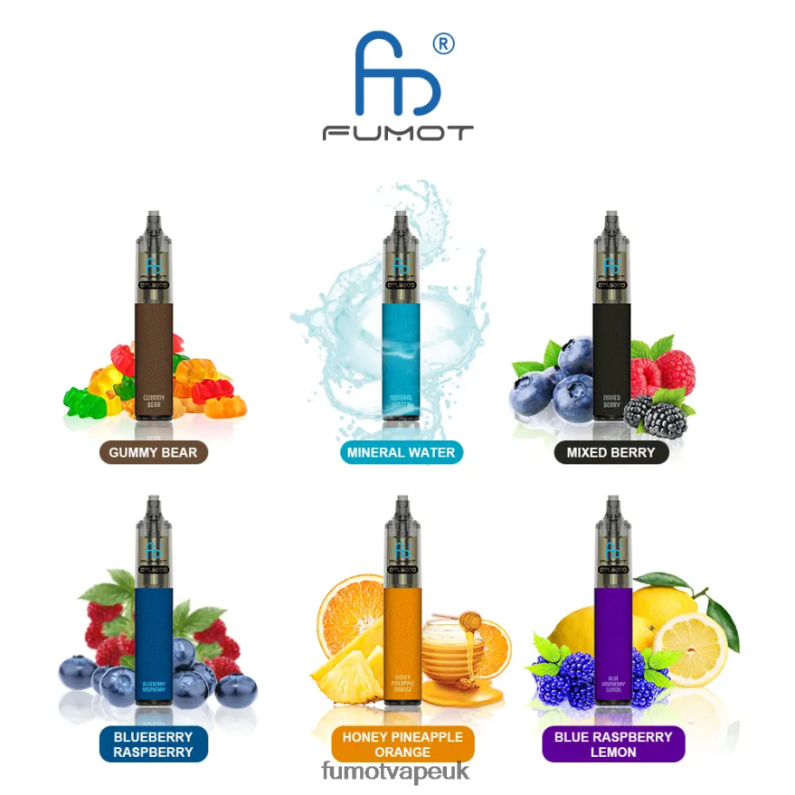 Fumot DTL Disposable Vape Pen 9000- 18ML (1 Piece) N2LF8N377 - Fumot Vape Price Blueberry Energy