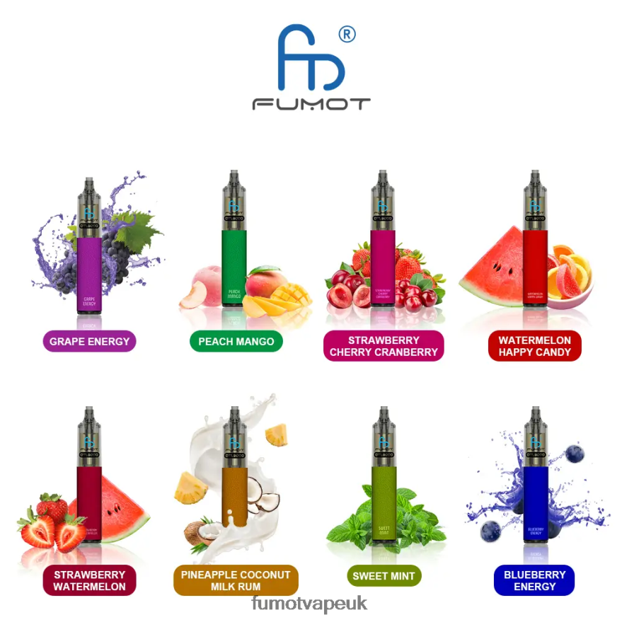 Fumot DTL Disposable Vape Pen 9000- 18ML (1 Piece) N2LF8N377 - Fumot Vape Price Blueberry Energy