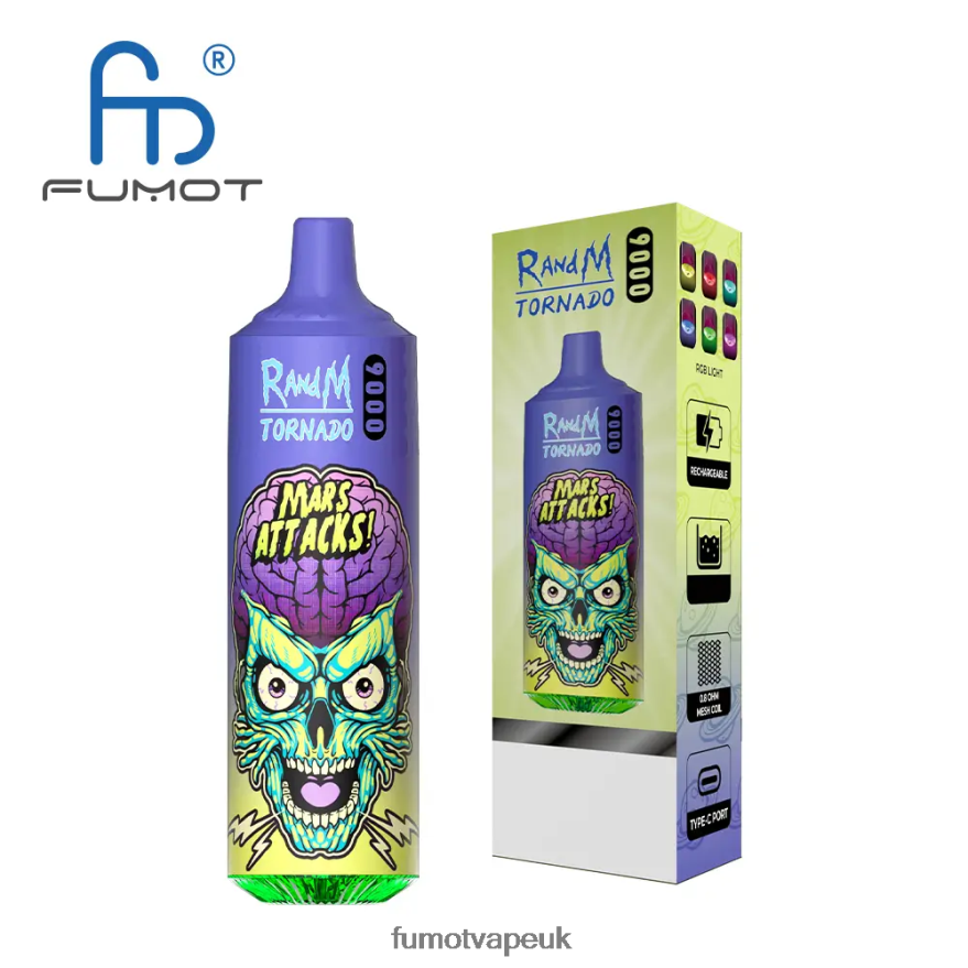 Fumot Tornado 18ML 9000 Disposable Vape Pen (1 Piece) N2LF8N31 - Fumot Vape UK Vimto