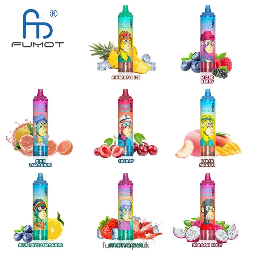 Fumot Tornado 25ML 15000 Disposable Vape (1 Piece) N2LF8N191 - Fumot Vape UK Pineapple Ice