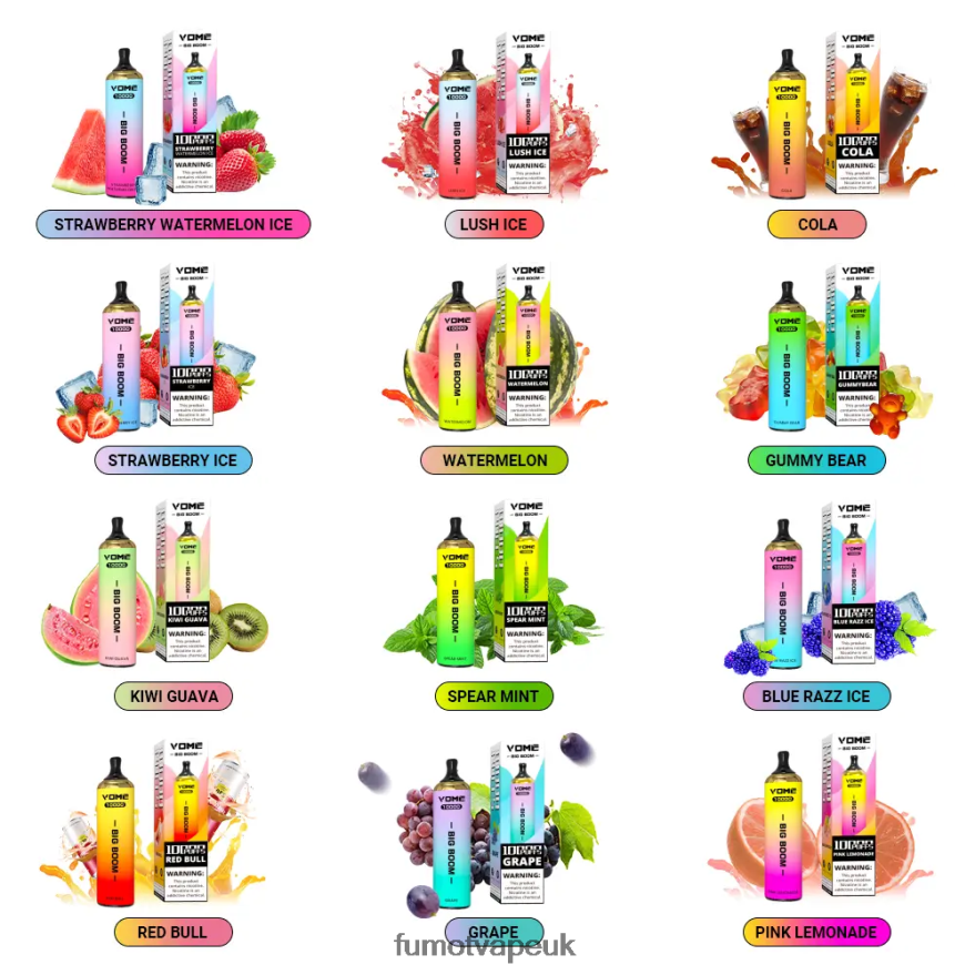 Fumot Vome Big Boom Disposable Vape Pen 10000 - 20ML (1 Piece) N2LF8N442 - Fumot UK Spear Mint